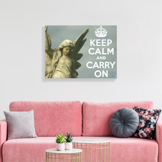 Kalm houden en engel dragen canvas afdruk (Insitu (Woonkamer))