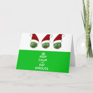 Kalm houden en eten feestdagen kaart