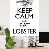 Kalm houden en eten poster (Thuiskantoor)