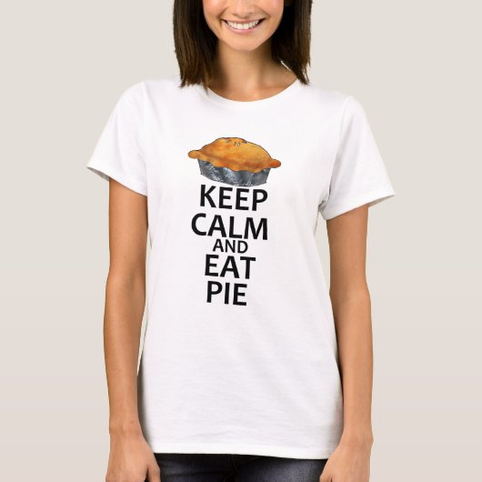 Kalm houden en eten t-shirt (Voorkant)