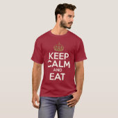 Kalm houden en eten t-shirt (Voorkant volledig)