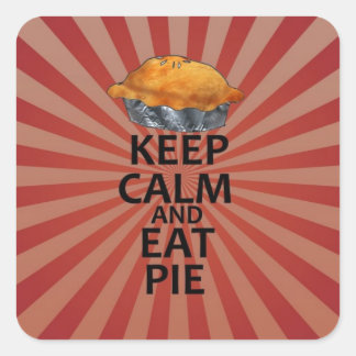 Kalm houden en eten vierkante sticker