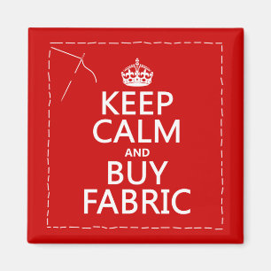 Kalm houden en Fabric kopen (alle kleuren) Magneet