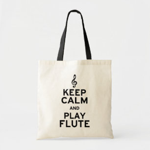 Kalm houden en Flute afspelen Tote Bag