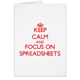 Kalm houden en focussen op spreadsheets