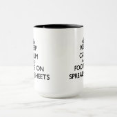 Kalm houden en focussen op spreadsheets mok (Midden)