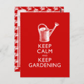 Kalm houden en Gardening Gardener's Funny houden Briefkaart (Voorkant / Achterkant)
