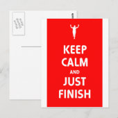 Kalm houden en gewoon afwerken briefkaart (Voorkant / Achterkant)