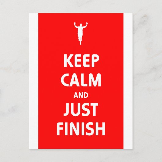 Kalm houden en gewoon afwerken briefkaart (Voorkant)