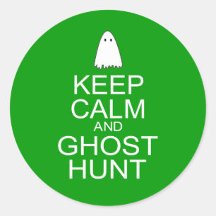 Kalm houden en Ghost Hunt (Parody) Ronde Sticker