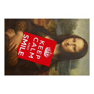 Kalm houden en glimlachen perfect poster