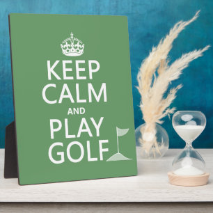 Kalm houden en Golf afspelen - alle kleuren Fotoplaat