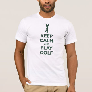 Kalm houden en Golf afspelen (bosgroen) T-shirt