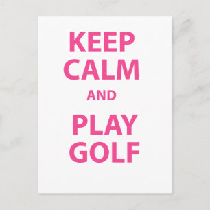 Kalm houden en Golf afspelen Briefkaart