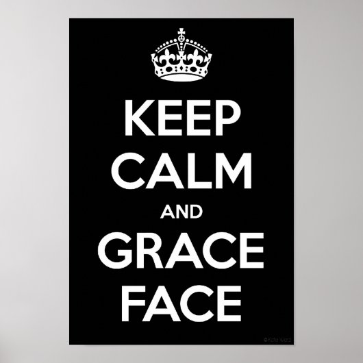 Kalm houden en Grace Face Poster (Voorkant)