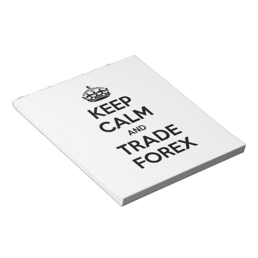 Kalm houden en Handelsforex houden Notitieblok (Schuin)