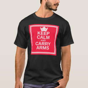Kalm houden en handvuurwapens houden Deens Viking T-shirt