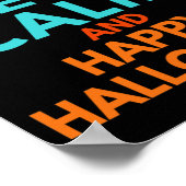Kalm houden en Happy Halloween Poster (Hoek)