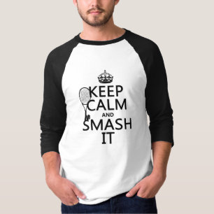 Kalm houden en hem (tennis) (om het even welke kle t-shirt