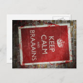 Kalm houden en hersenspoelen briefkaart (Voorkant / Achterkant)