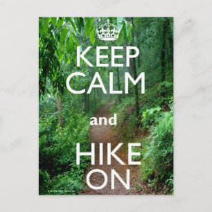 Kalm houden en Hike aan houden Briefkaart