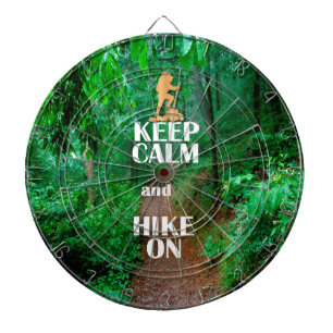 Kalm houden en Hike aan houden Dartbord