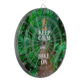 Kalm houden en Hike aan houden Dartbord (Voorkant Links)