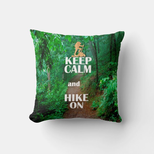 Kalm houden en Hike aan houden Kussen (Voorkant)