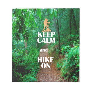 Kalm houden en Hike aan houden Notitieblok