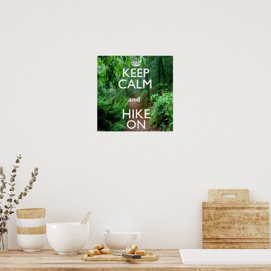 Kalm houden en Hike op Poster houden (Keuken)