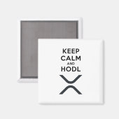 Kalm houden en Hodl Ripple Magnet Magneet (Voorkant / Achterkant)