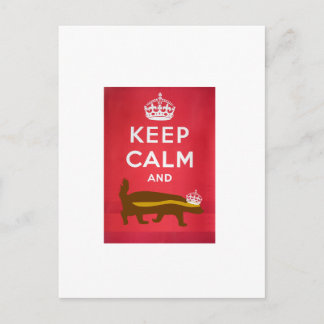 Kalm houden en honingbadger meenemen briefkaart