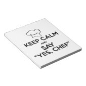 Kalm houden en ja zeggen tegen Chef Funny Kitchen Notitieblok (Schuin)
