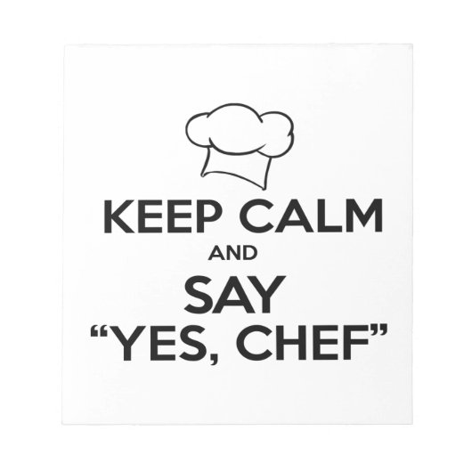 Kalm houden en ja zeggen tegen Chef Funny Kitchen Notitieblok (Voorkant)