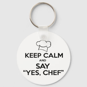 Kalm houden en ja zeggen tegen Chef Funny Kitchen  Sleutelhanger