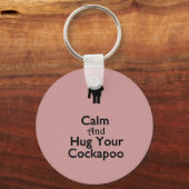 Kalm houden en je Cockapoo vasthouden Sleutelhanger (Voorkant)