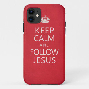Kalm houden en Jezus Spiritueel volgen iPhone 11 Hoesje