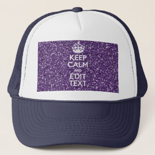 Kalm houden en Jouw tekst glamor Mauve hebben Trucker Pet