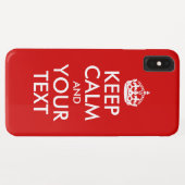 Kalm houden en Jouw tekst houden Case-Mate iPhone Case (Achterkant (horizontaal))