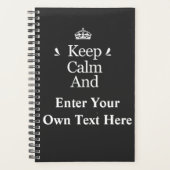 Kalm houden en Jouw tekst toevoegen Personaliseren Planner (Voorkant)
