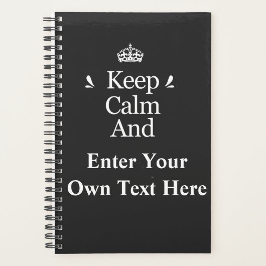 Kalm houden en Jouw tekst toevoegen Personaliseren Planner (Voorkant)