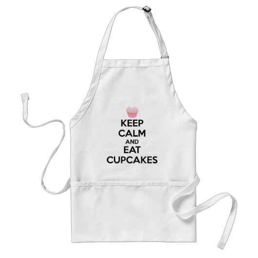 Kalm houden en kalm eten Cupcakes Apron Standaard Schort (Voorkant)