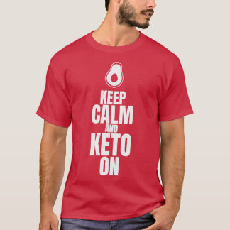 Kalm houden en keto houden op ketogene t-shirt