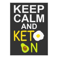 Kalm houden en Keto op Funny Quote Foto