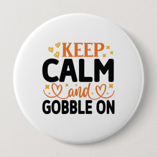 Kalm houden en kieuwen aan ronde button 4,0 cm