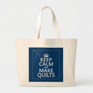 Kalm houden en Kieuwen maken (alle kleuren) Grote Tote Bag