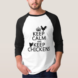 Kalm houden en Kippen houden (om het even welke ac T-shirt
