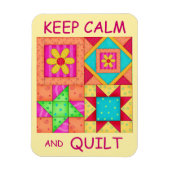 Kalm houden en kleurrijke patchworkblokken kantele magneet (Verticaal)