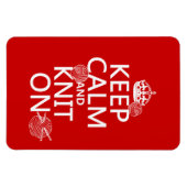 Kalm houden en Knit aan - alle kleuren Magneet (Horizontaal)