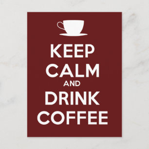 Kalm houden en koffie Drinken Briefkaart